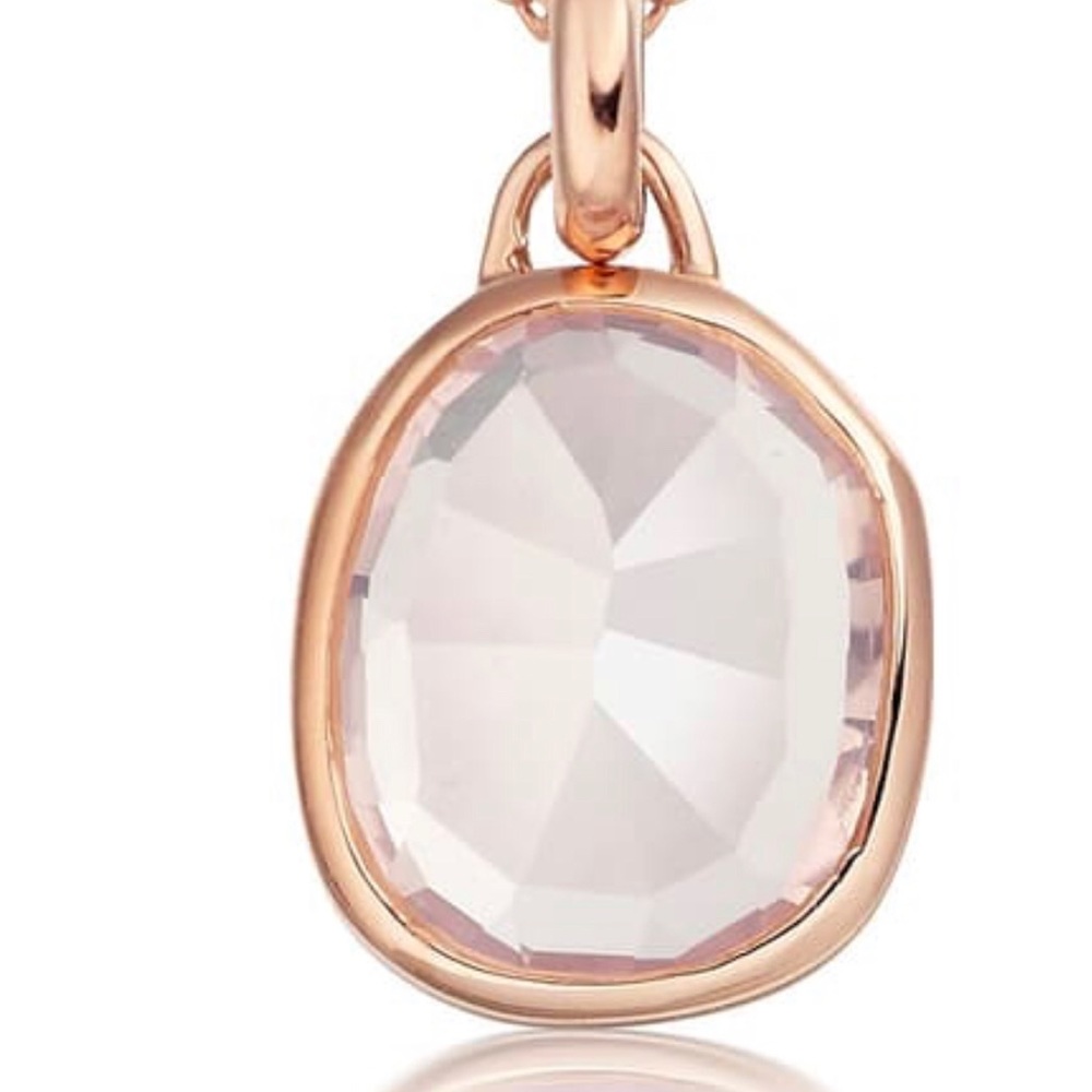 Monica Vinader Rose Quartz Pendant/Charm